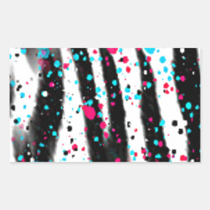 Sticker Rectangulaire Zèbre