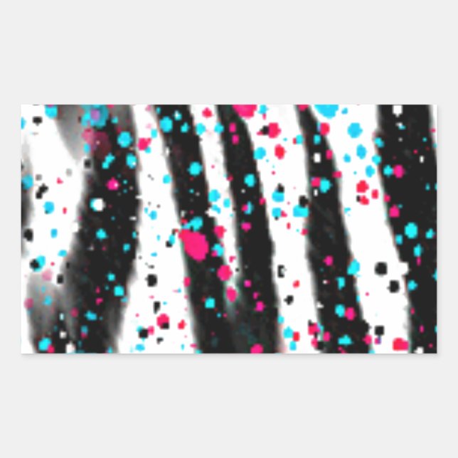 Sticker Rectangulaire Zèbre (Devant)