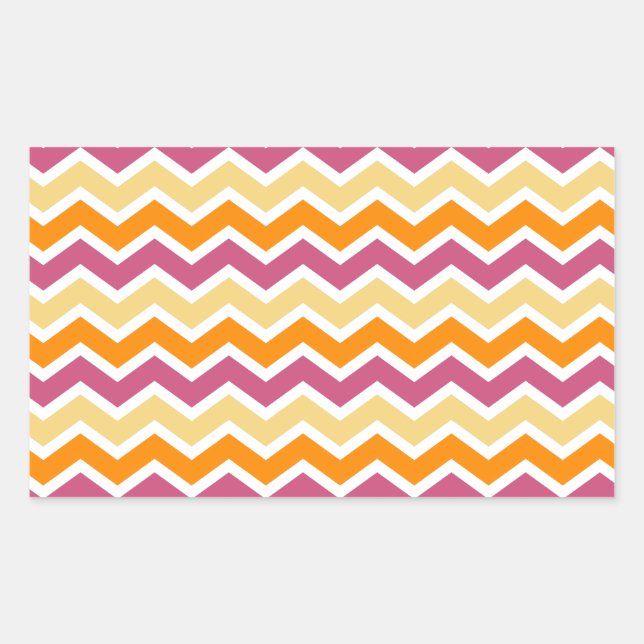 Sticker Rectangulaire ZigZag tribale dynamique (Devant)