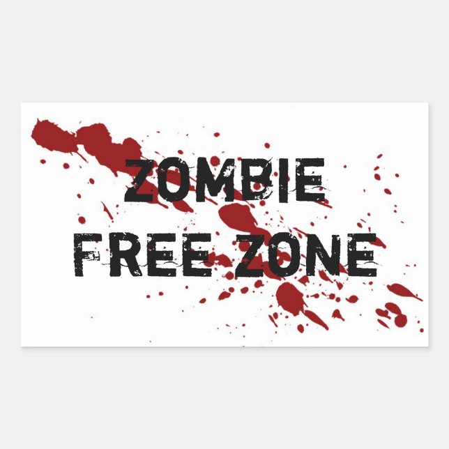 Sticker Rectangulaire Zombie (Devant)