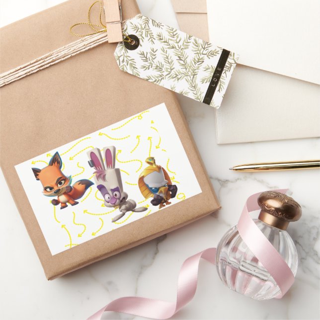 Sticker Rectangulaire Zooba skippy (Cadeaux)