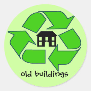 Sticker - Recyclage - bâtiments anciens