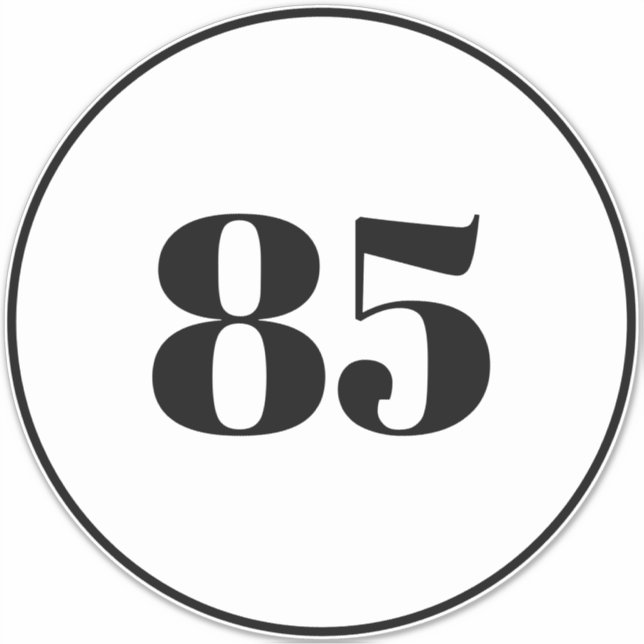 Sticker Recyclage personnalisé des ordures peut numéro de  (Devant)