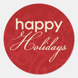 Sticker Red avec crème Happy Holidays