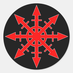 Sticker Red Chaos Star
