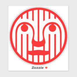 Sticker Red Face Modern 4Matt