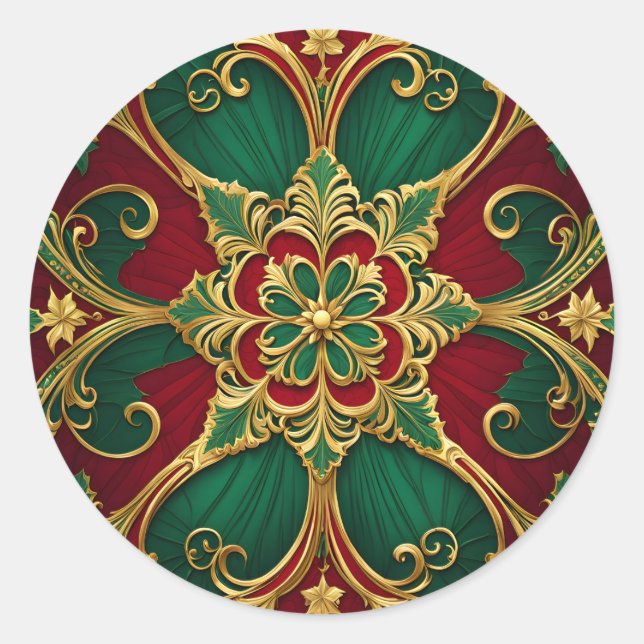 Sticker Red Green Christmas (Devant)