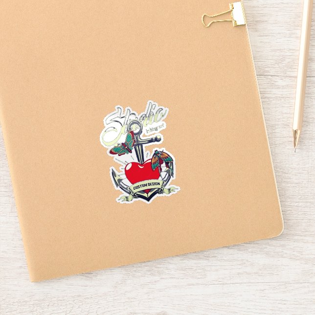 Sticker Red Heart & Butterflies Studio Intendance Art (Carnet)