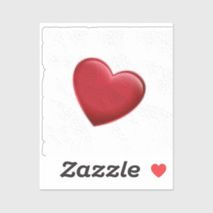 Sticker Red Heart Mariage d'amour tendance