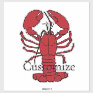 Sticker Red Maine Lobsters Thunder_Cove