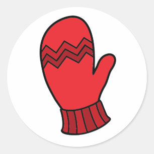 Sticker Red Mitten