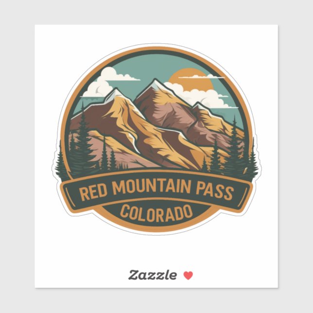 Sticker Red Mountain Pass - Colorado (Feuille)