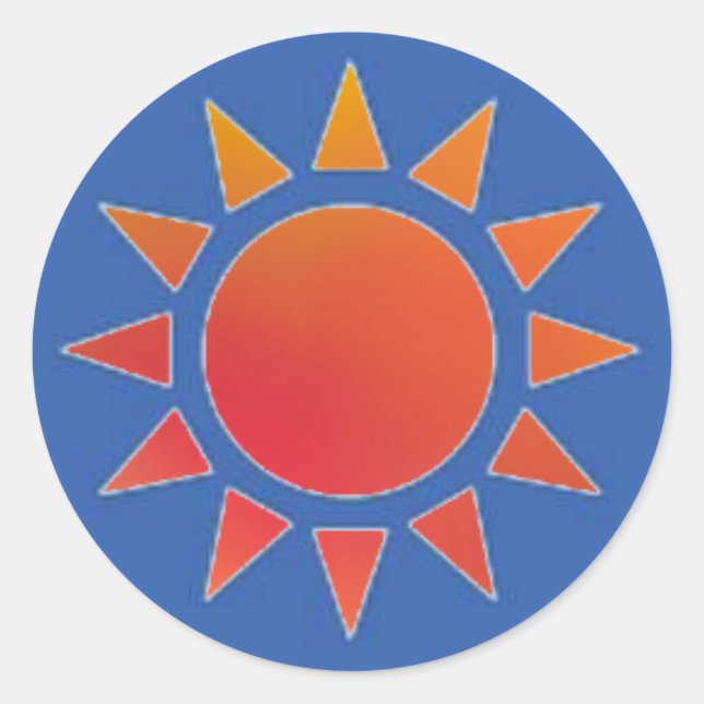 Sticker Red Orange Sun (Devant)