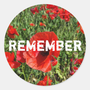 Sticker Red Poppies