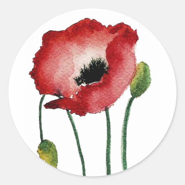 Sticker Red Poppy (Devant)