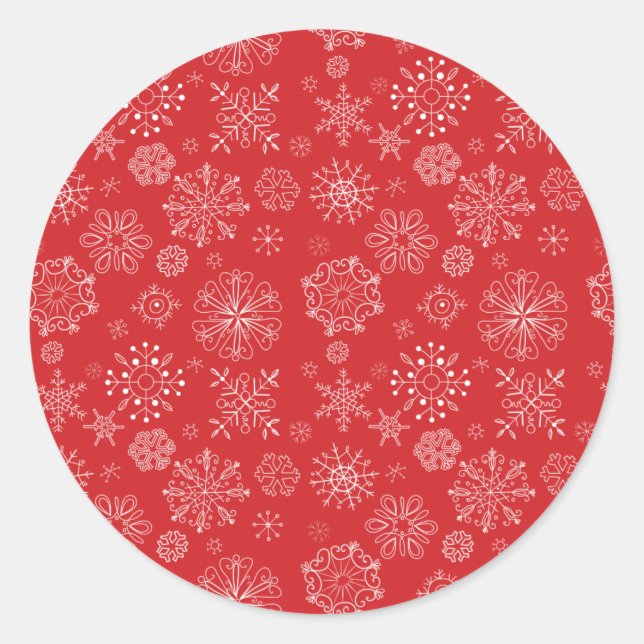 Sticker Red Snowflake (Devant)