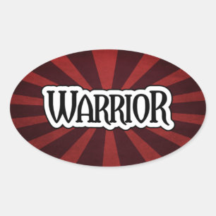 Sticker Red Starburst Warrior