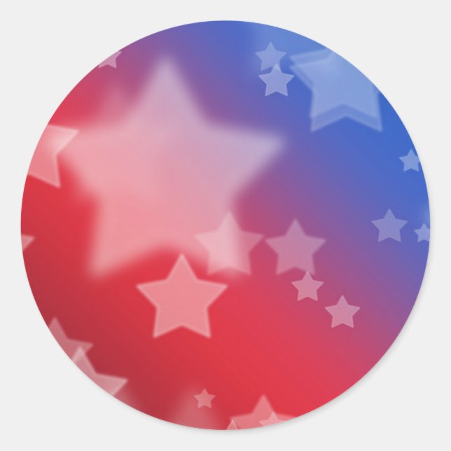 Sticker Red White and Blue Stars (Devant)