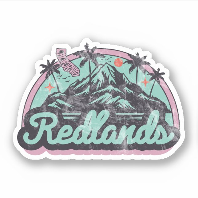 Sticker Redlands, Californie (Devant)