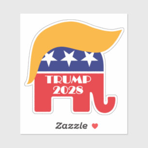 Sticker Réélire le président Trump 2028 3e mandat