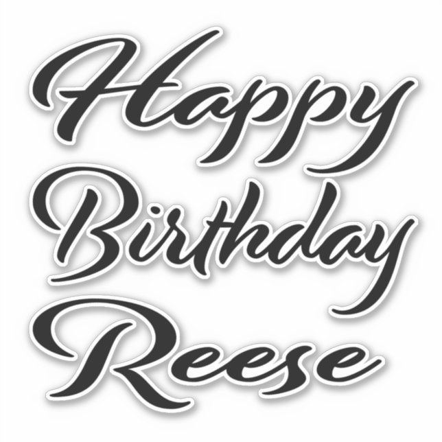Sticker Reese Nom Prénom Anniversaire de l'autocollant noi (Devant)