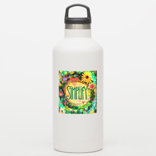 Sticker Réessayer Floral Modern Simplifier Un Mot