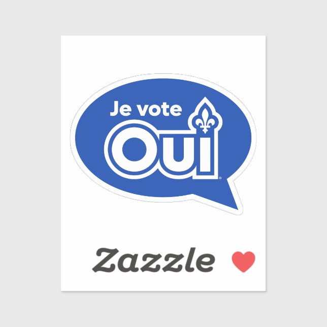 Sticker Référendum OUI-Québec (Feuille)