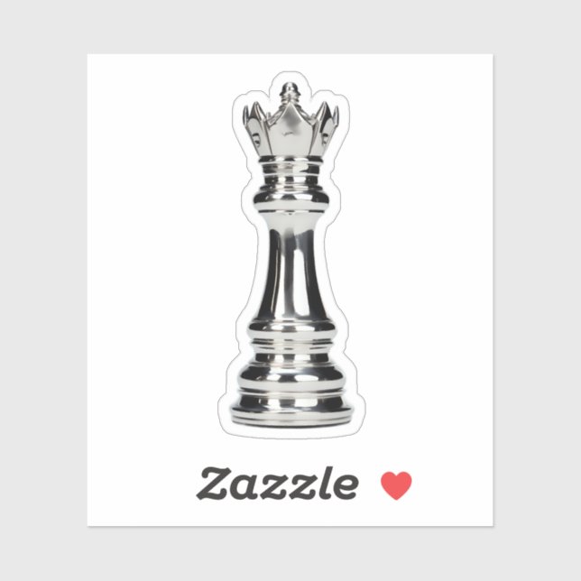 Sticker Reflet Queen Chess Piece (Feuille)