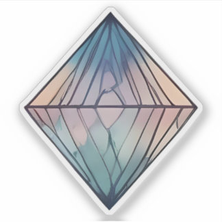 Sticker Reflets Prismatiques : Diamant Géométrique Abstrai