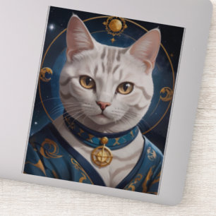 Sticker Regal American Shorthair Chat habillé en bleu