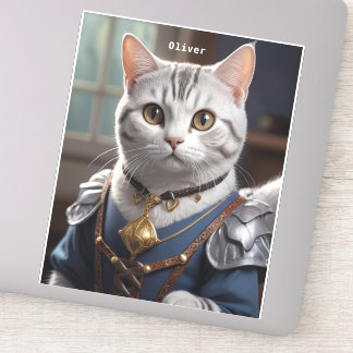 Sticker Regal Chevalier Américain Shorthair Chat Majestic