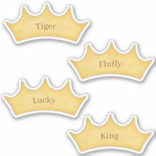Sticker Regal Crown Animal de compagnie & Cheval Nom perso