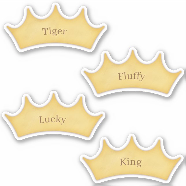 Sticker Regal Crown Animal de compagnie & Cheval Nom perso (Devant)