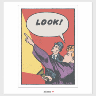 Sticker REGARDEZ ! La Chose dans le Ciel • Golden Era Comi