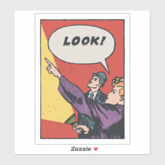 Sticker REGARDEZ ! La Chose dans le Ciel • Golden Era Comi