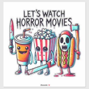 Sticker Regardons des films d'horreur – Killer Snack Squad