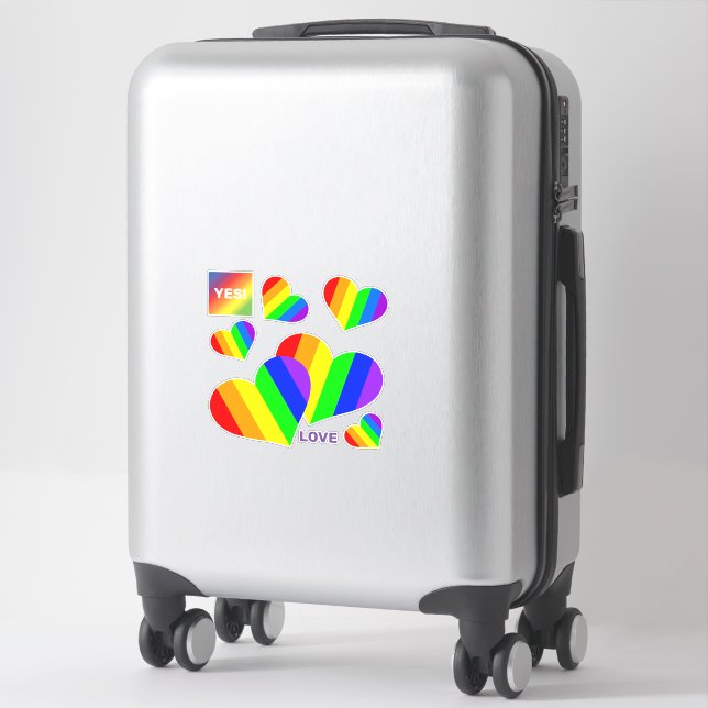 Sticker Regenbogen Kontur Aufkleber (Sur valise)