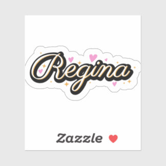 Sticker Regina nom mignon design