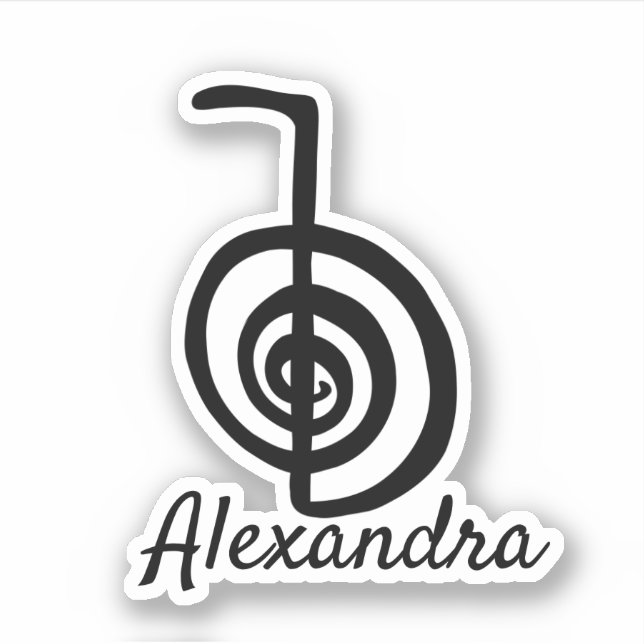 Sticker Reiki : Cho Ku Rei : Monogramme Ajouter le nom Sti (Devant)