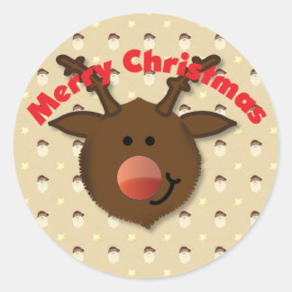 sticker Reindeer Joyeux Noël