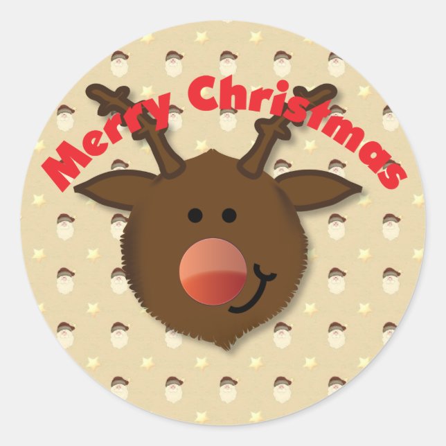 sticker Reindeer Joyeux Noël (Devant)