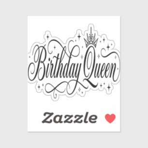 Sticker Reine d'anniversaire Groupe Personnalisé Correspon