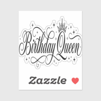Sticker Reine d'anniversaire Groupe Personnalisé Correspon