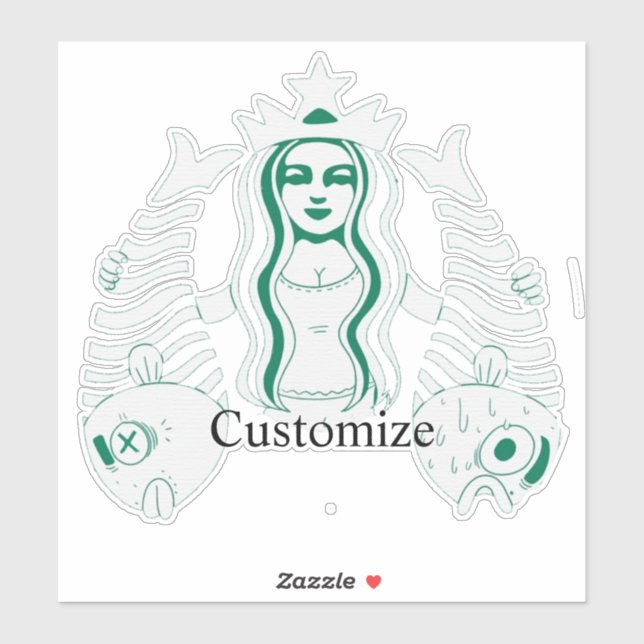 Sticker Reine de la couronne étoilée Sirène Thunder_Cove (Feuille)