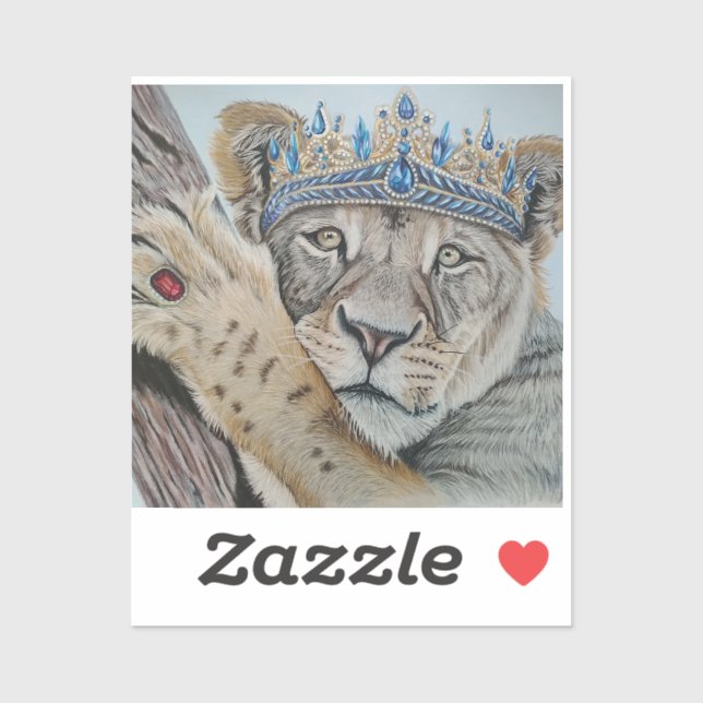 Sticker Reine de la Jungle (Feuille)