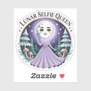 Sticker Reine de l'autoportrait Enfant de la Lune Céleste