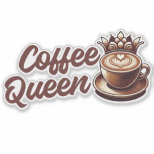 Sticker Reine du café