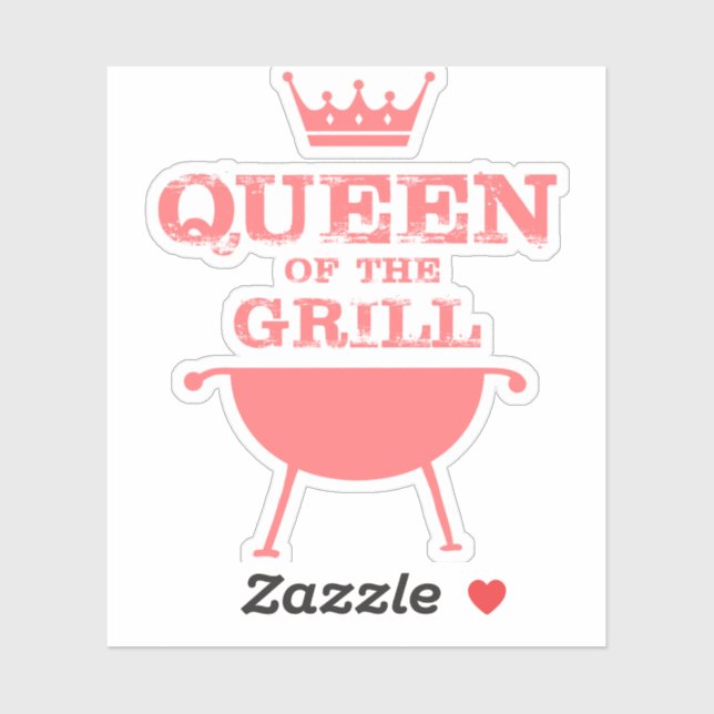 Sticker Reine Du Grill, Rose (Feuille)