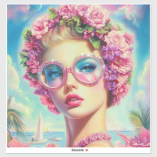 Sticker Reine glamour tropicale