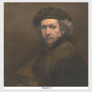 Sticker Rembrandt Self Portrait : Peintre Néerlandais de l
